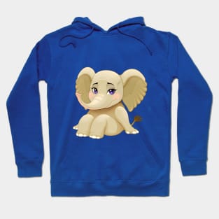 Baby elephant with cute eyes Hoodie